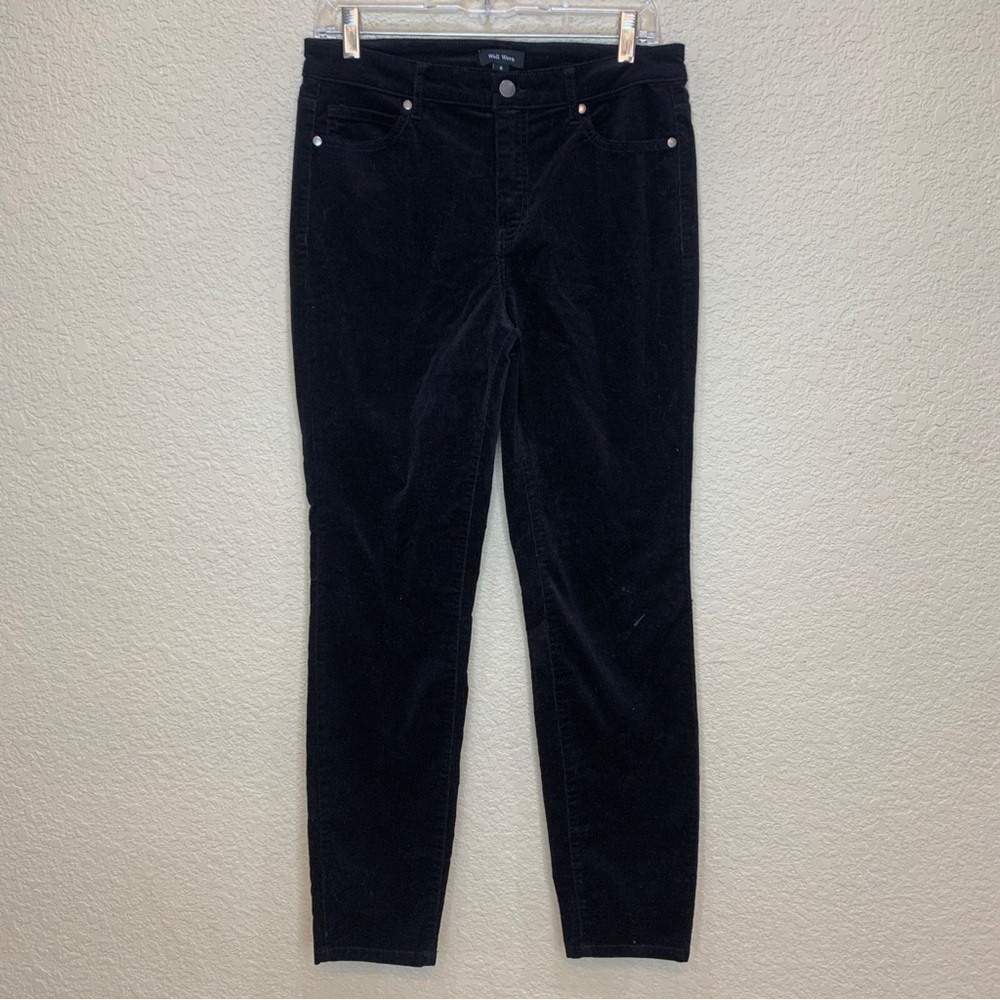 Well Worn High Rise Black Stretch Corduroy 5 Pockets Sz 8/29 29” Inseam EUC